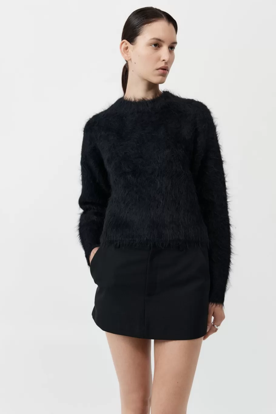 Jumpers | Knitwear | St. Agni Alpaca Sweater - BLACK