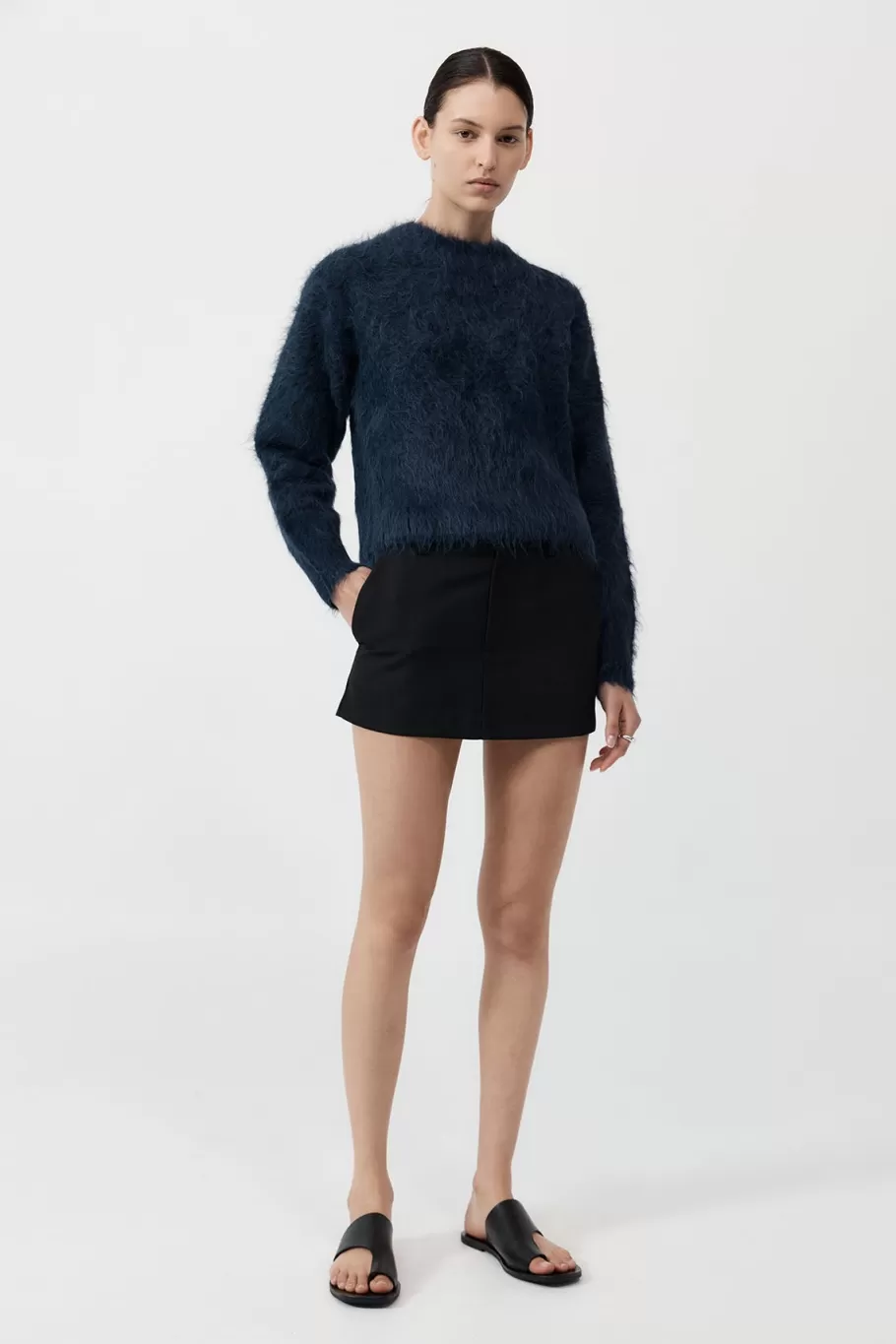 Jumpers | Knitwear | St. Agni Alpaca Sweater - MIDNIGHT BLUE