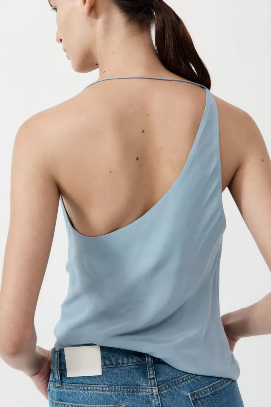 Tops | St. Agni Asymm Drape Top - STONE BLUE