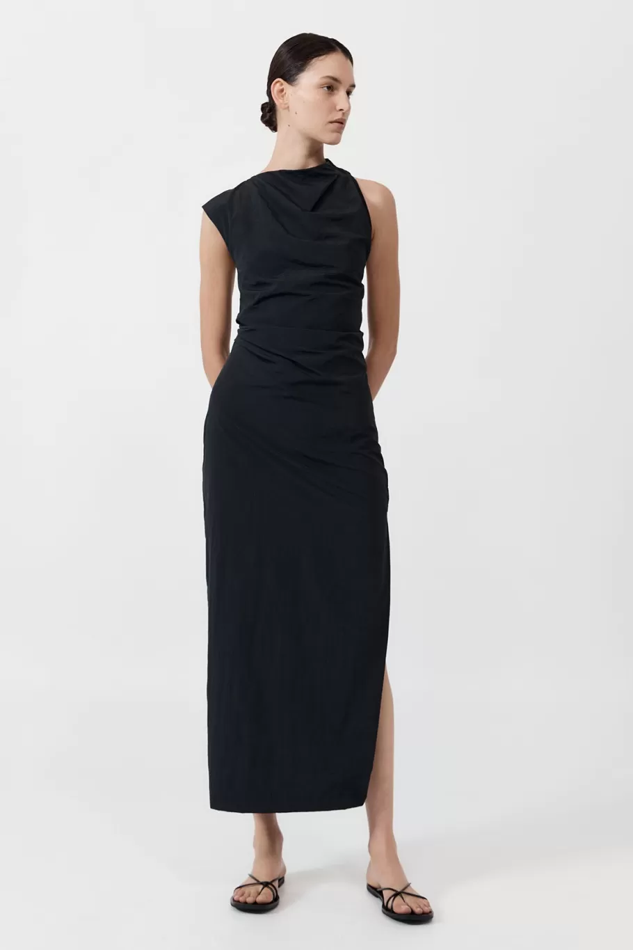 Dresses | St. Agni Asymm Tuck Dress - Black