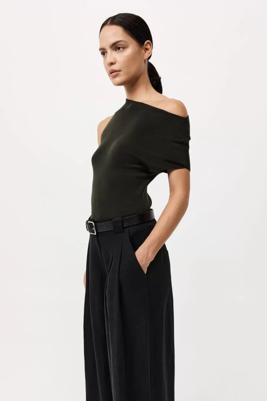 Tops | Knitwear | St. Agni Asymmetric Knit Top - BASIL