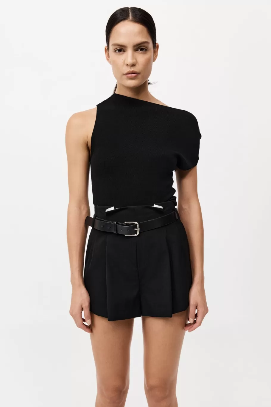 Tops | Knitwear | St. Agni Asymmetric Knit Top - BLACK