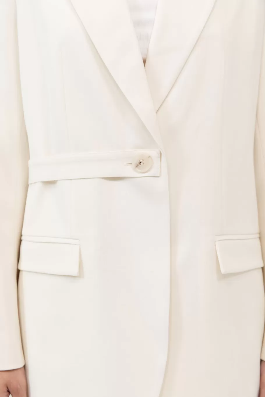 Outerwear | Tailoring | St. Agni Belt Detail Blazer - MILK