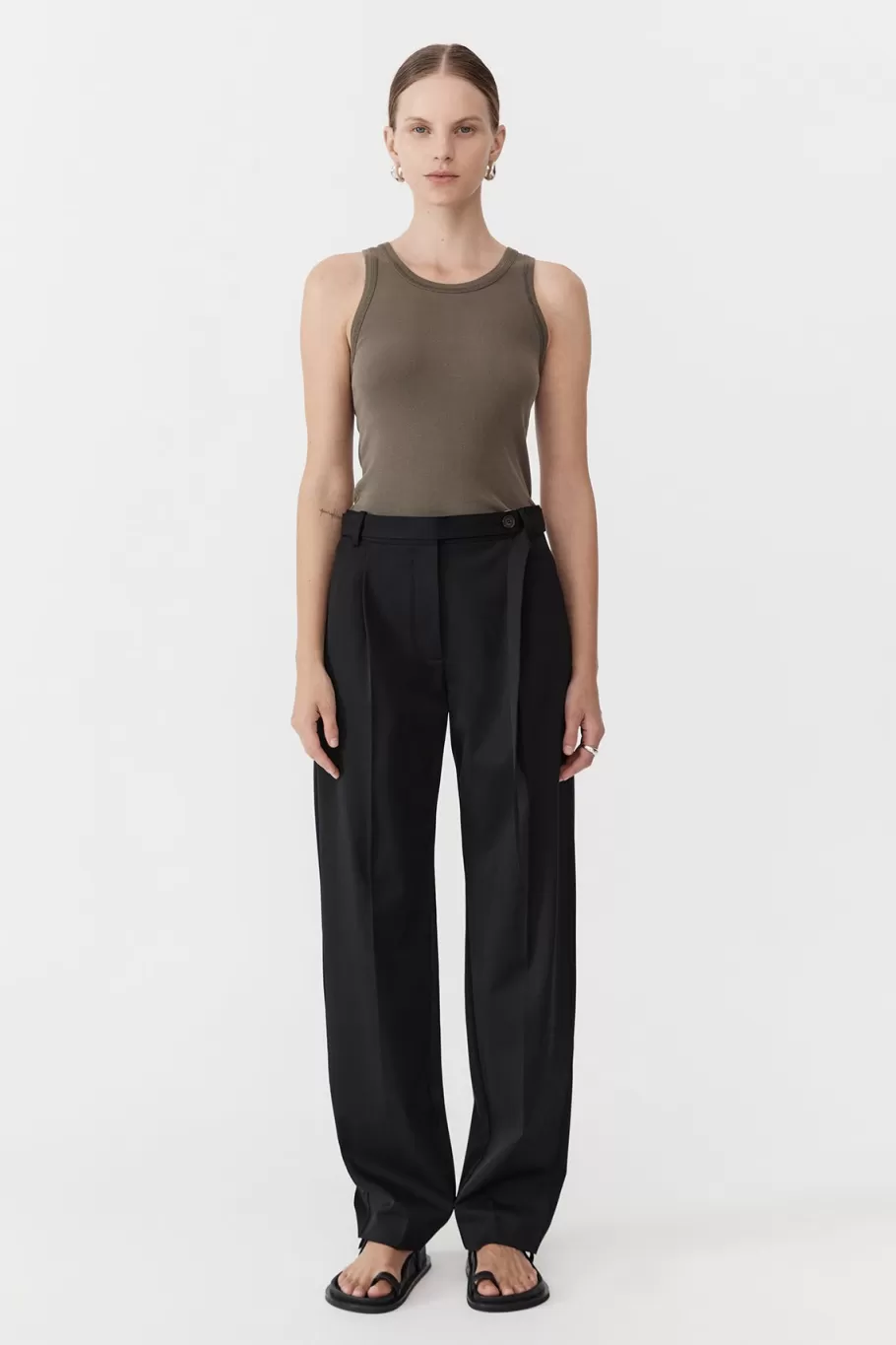 Tailoring | St. Agni Belted Pants - Black