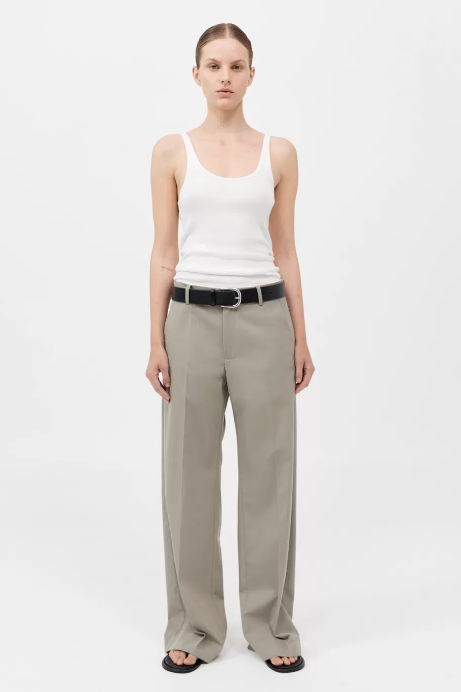 Tailoring | Pants | St. Agni Carter Trousers - MOSS GREY