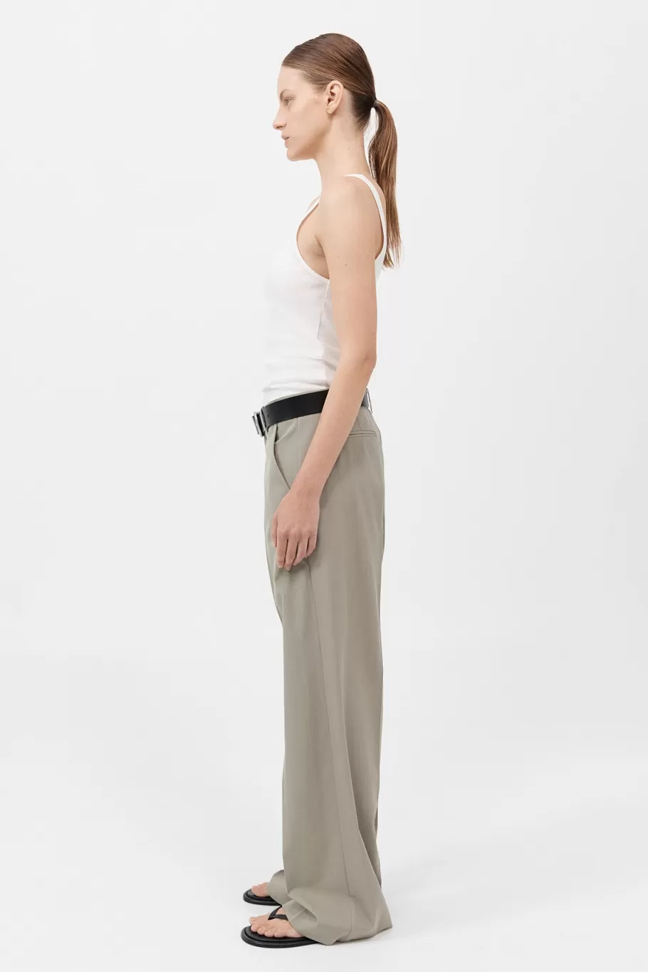 Tailoring | Pants | St. Agni Carter Trousers - MOSS GREY