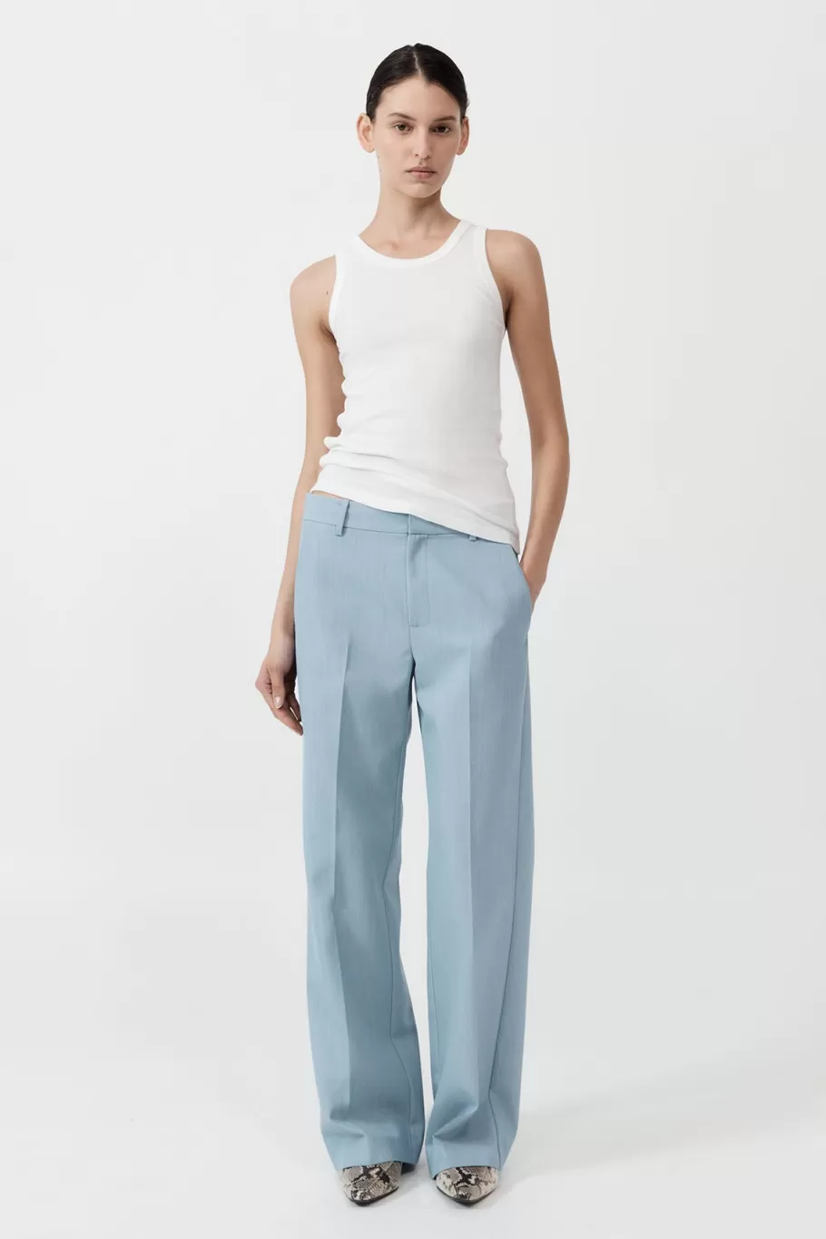 Tailoring | Pants | St. Agni Carter Trousers - STONE BLUE