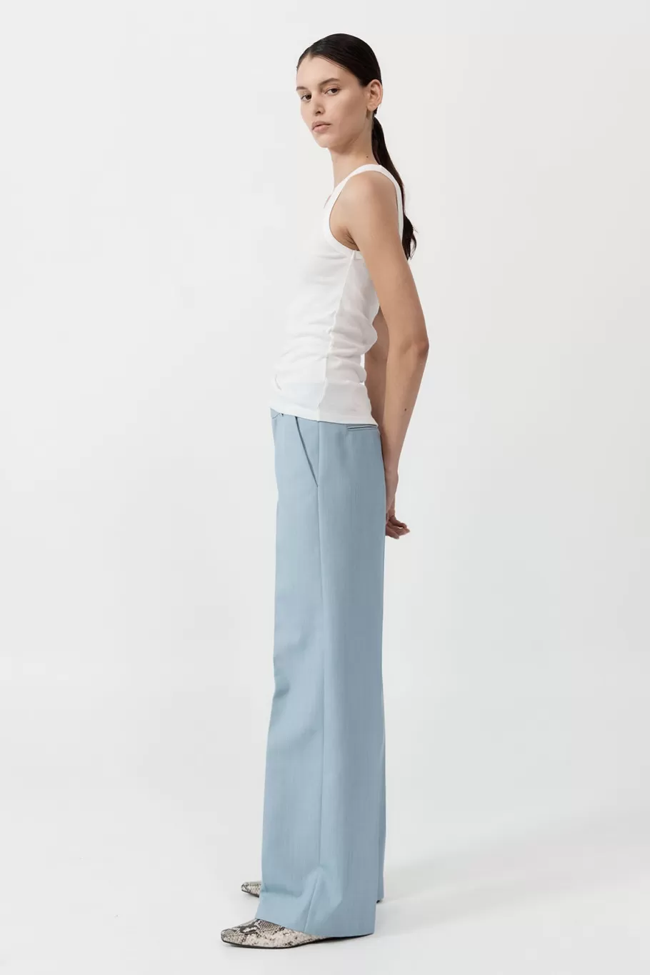 Tailoring | Pants | St. Agni Carter Trousers - STONE BLUE