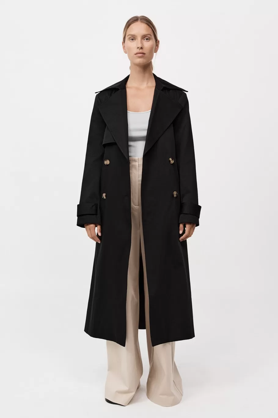 Outerwear | Tailoring | St. Agni Classic Trench Coat - BLACK