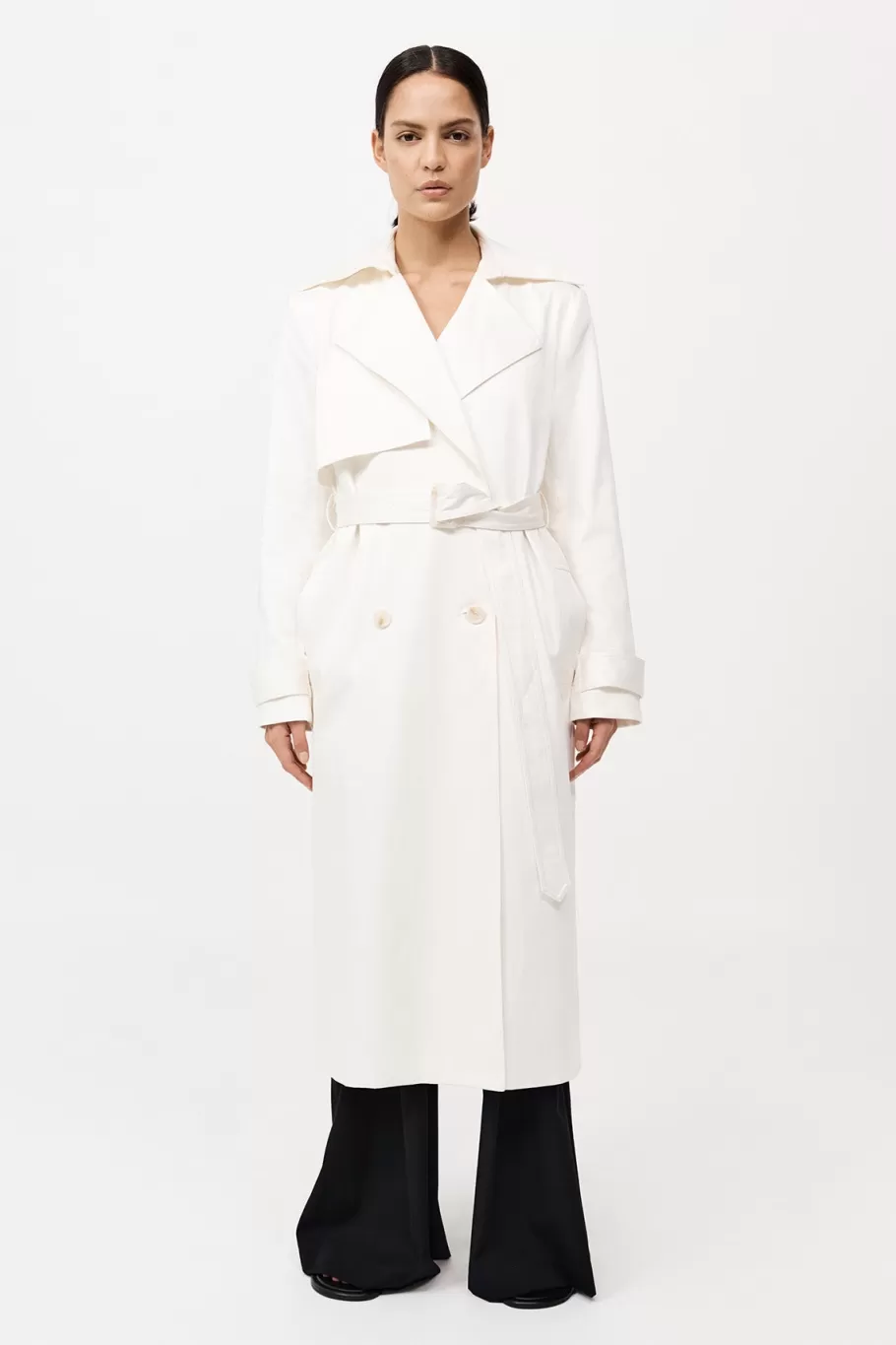 Outerwear | Tailoring | St. Agni Classic Trench Coat - OFF WHITE