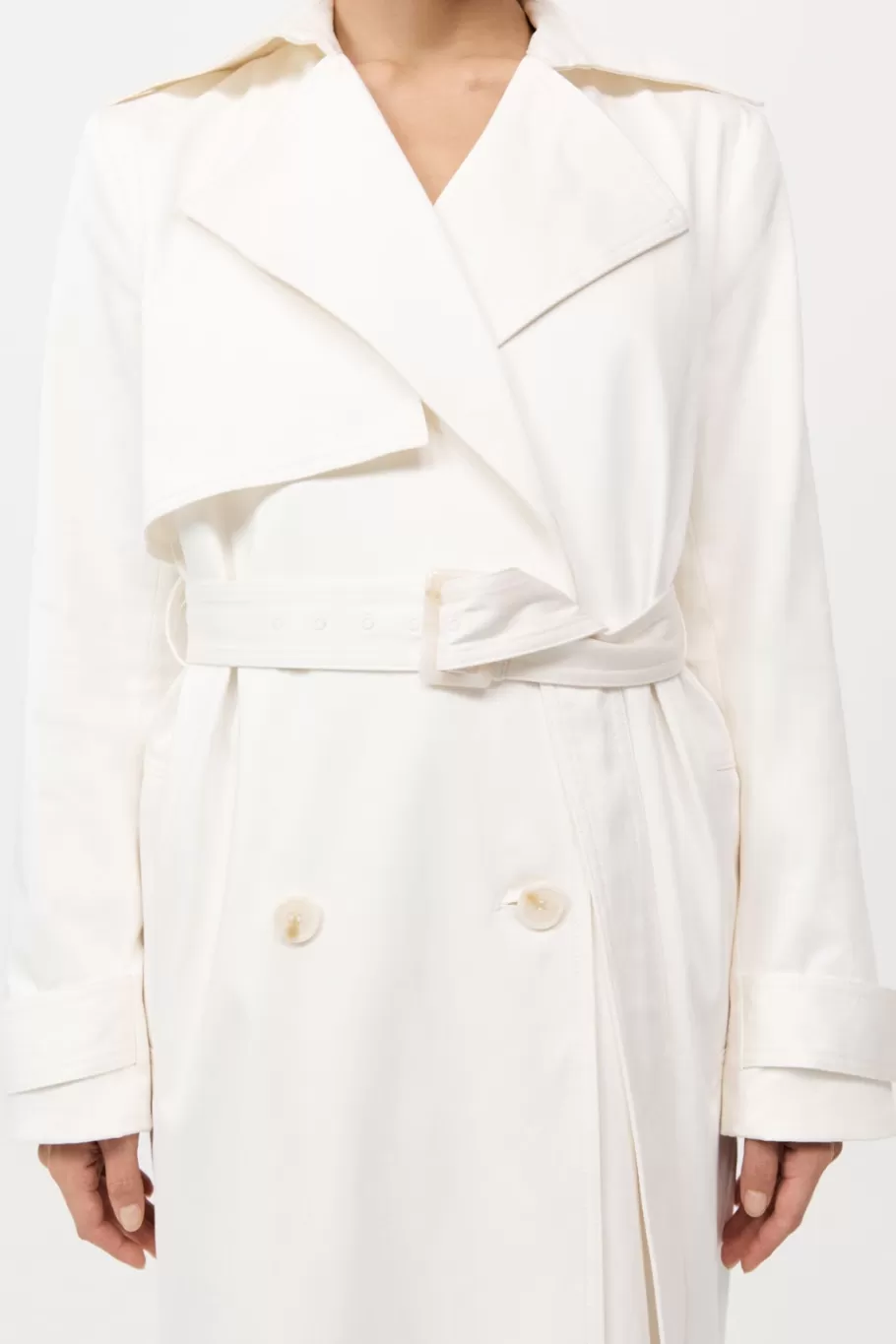 Outerwear | Tailoring | St. Agni Classic Trench Coat - OFF WHITE