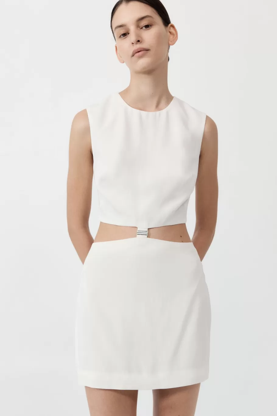 Dresses | St. Agni Clip Buckle Mini Dress - OFF WHITE