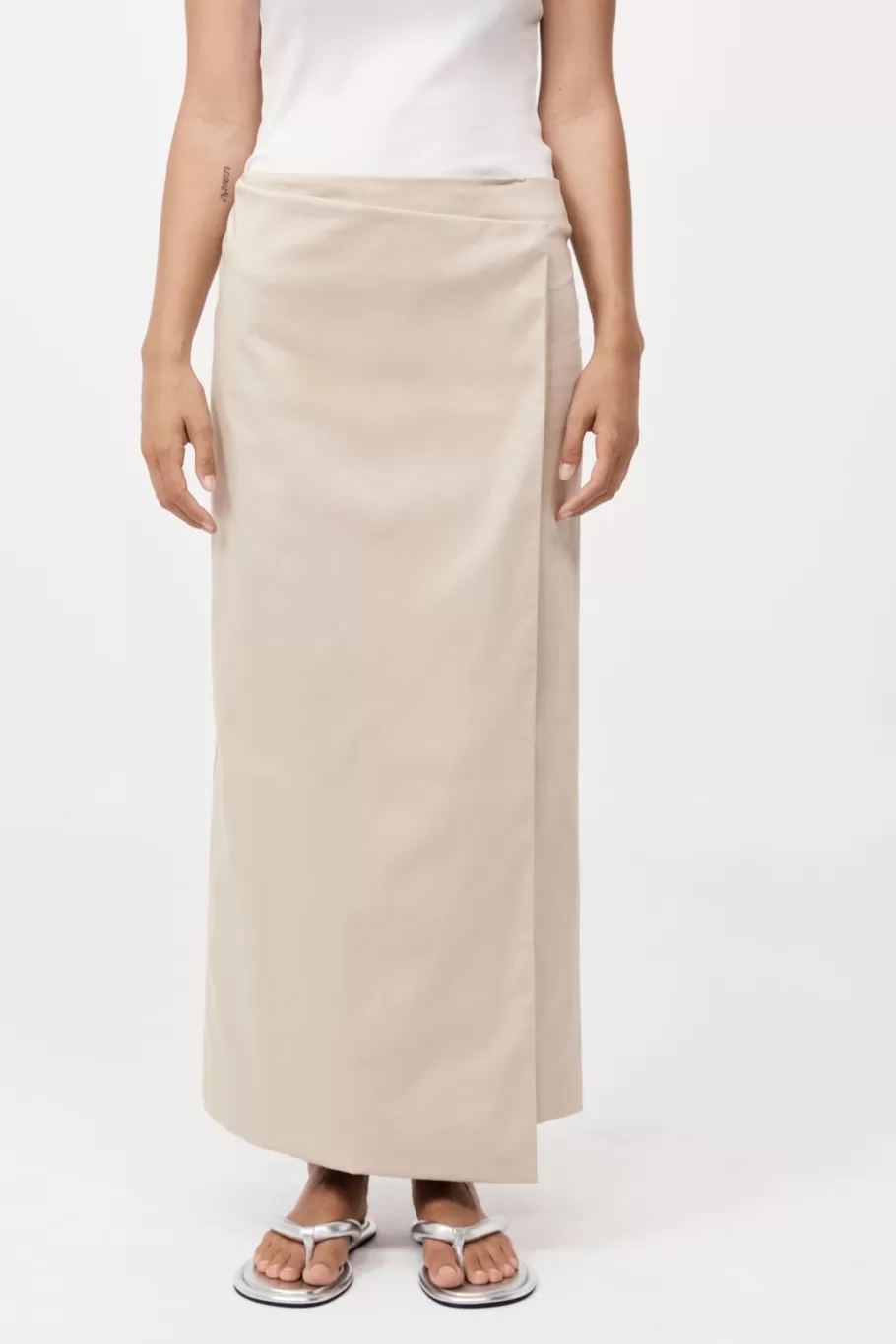 Skirts | Tailoring | St. Agni Column Wrap Skirt - CHAMPAGNE