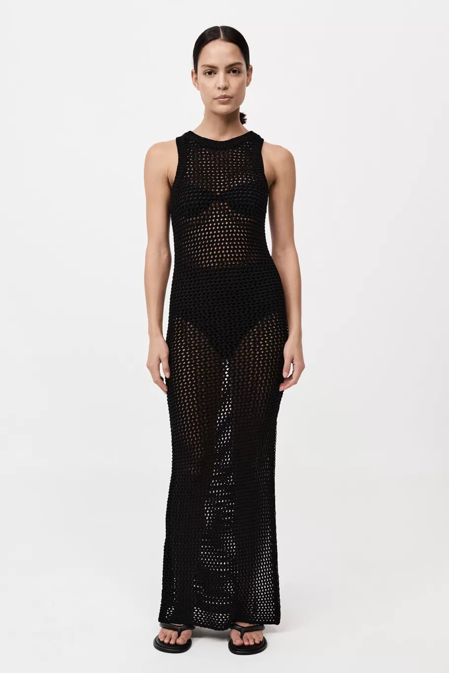 Dresses | Knitwear | St. Agni Cotton Crochet Dress - BLACK