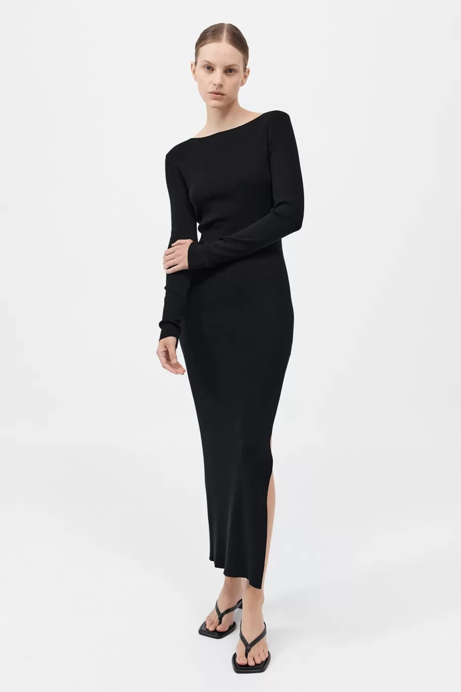 Dresses | Knitwear | St. Agni Cut Out Dress - BLACK