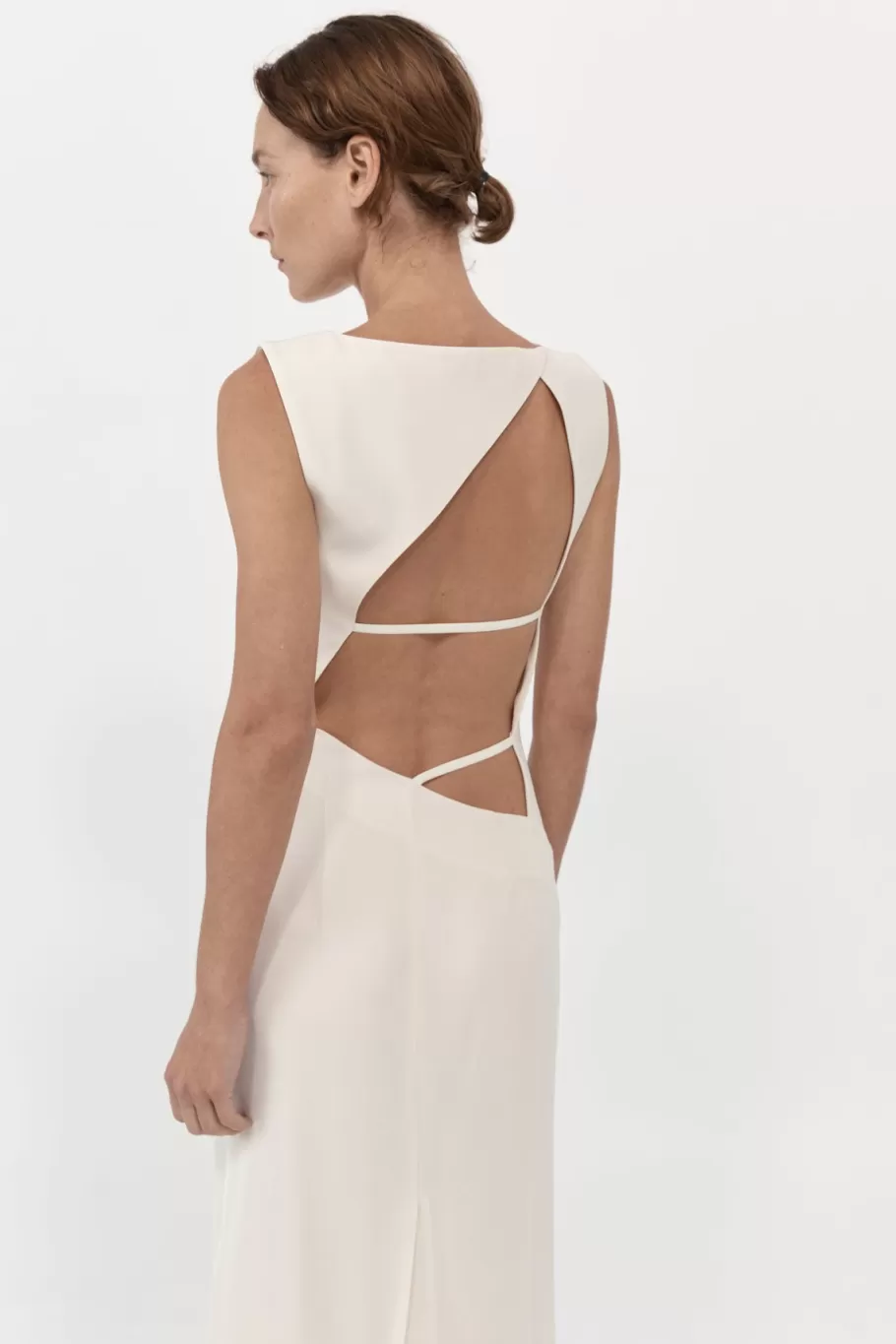 Dresses | St. Agni Cut Out Midi Dress - COOL WHITE