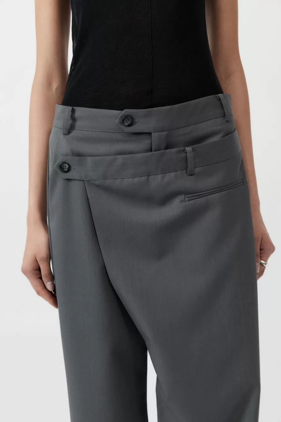 Tailoring | Pants | St. Agni Deconstructed Waist Pants - Pewter Grey