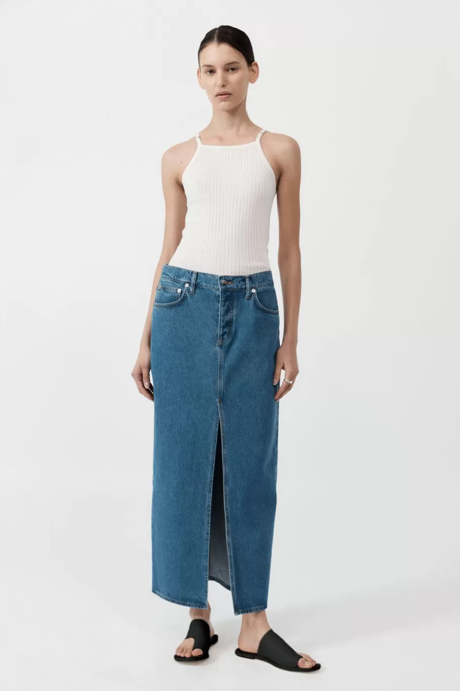 Denim | Skirts | St. Agni Denim Maxi Skirt - DENIM BLUE