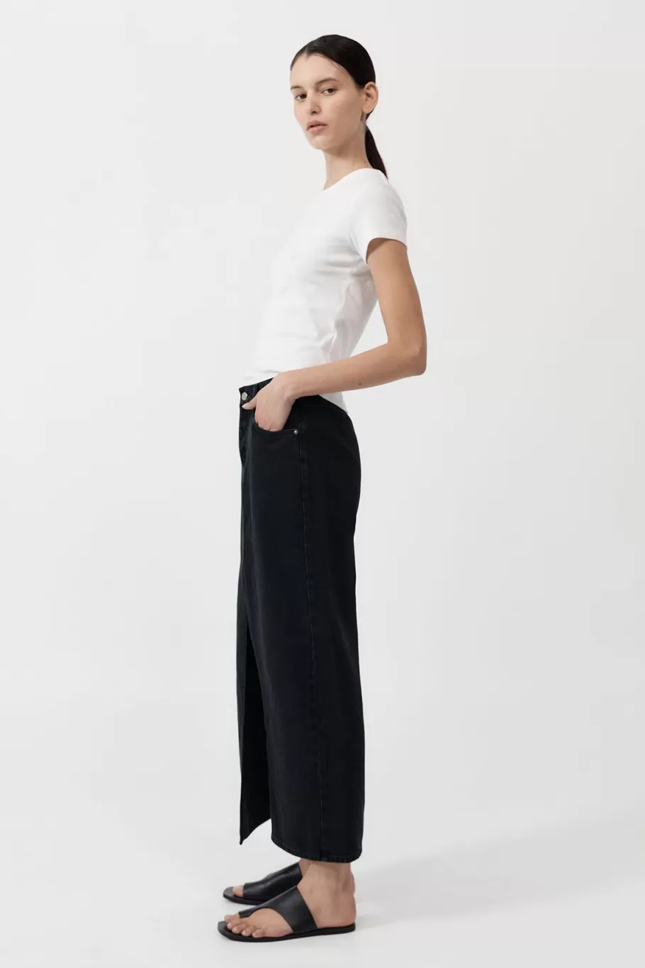 Denim | Skirts | St. Agni Denim Maxi Skirt - WASHED BLACK