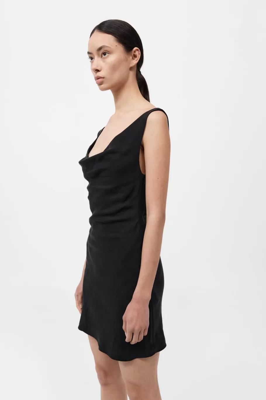 Dresses | St. Agni Double Drape Mini Dress - BLACK