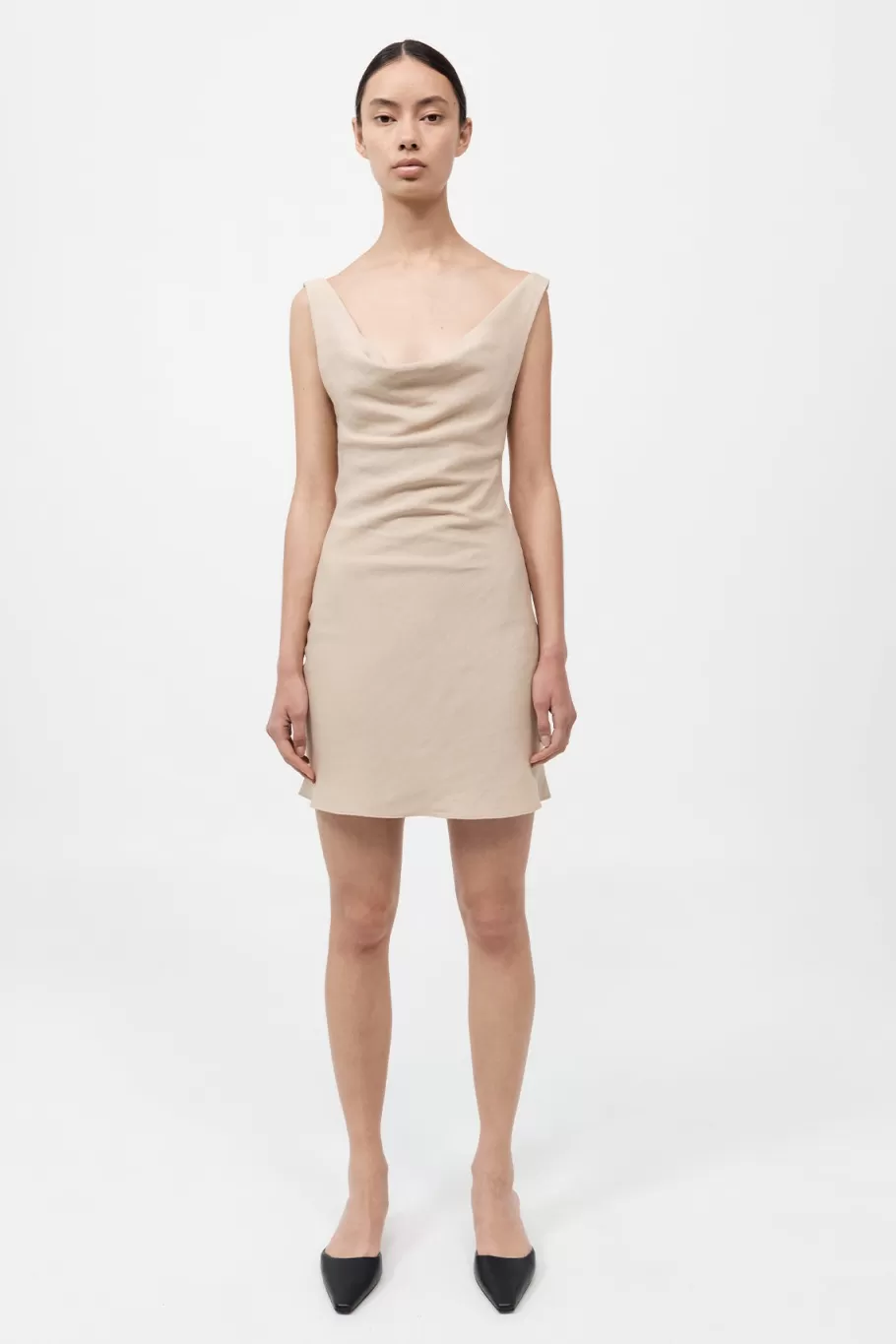 Dresses | St. Agni Double Drape Mini Dress - DUNE