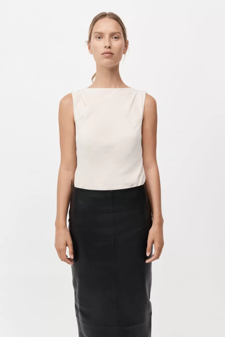 Tops | St. Agni Draped Cowl Top - DOVE