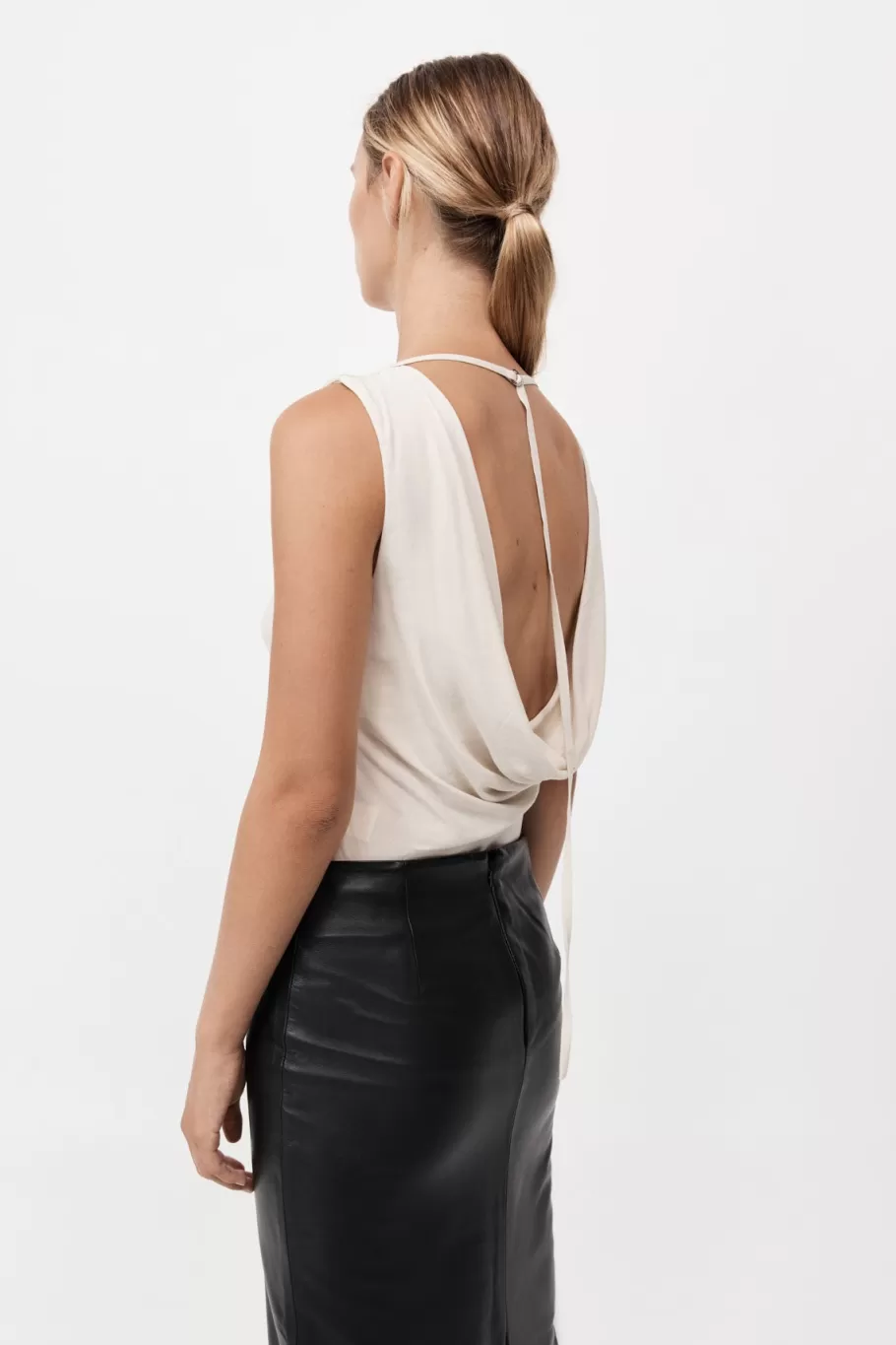 Tops | St. Agni Draped Cowl Top - DOVE