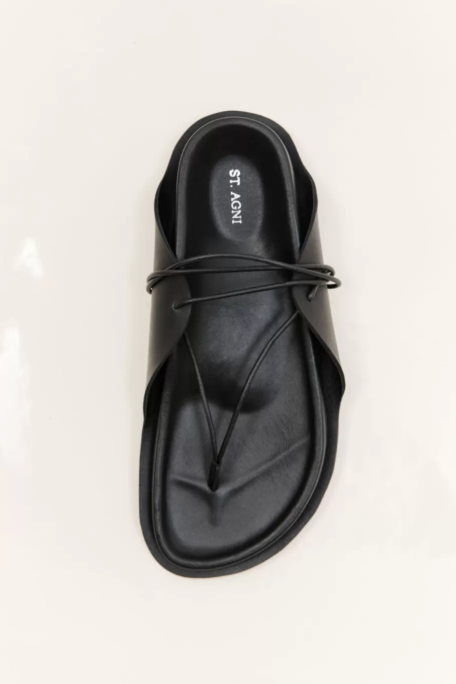 Slides | Sandals | St. Agni Everyday Tie Up Sandals - Black