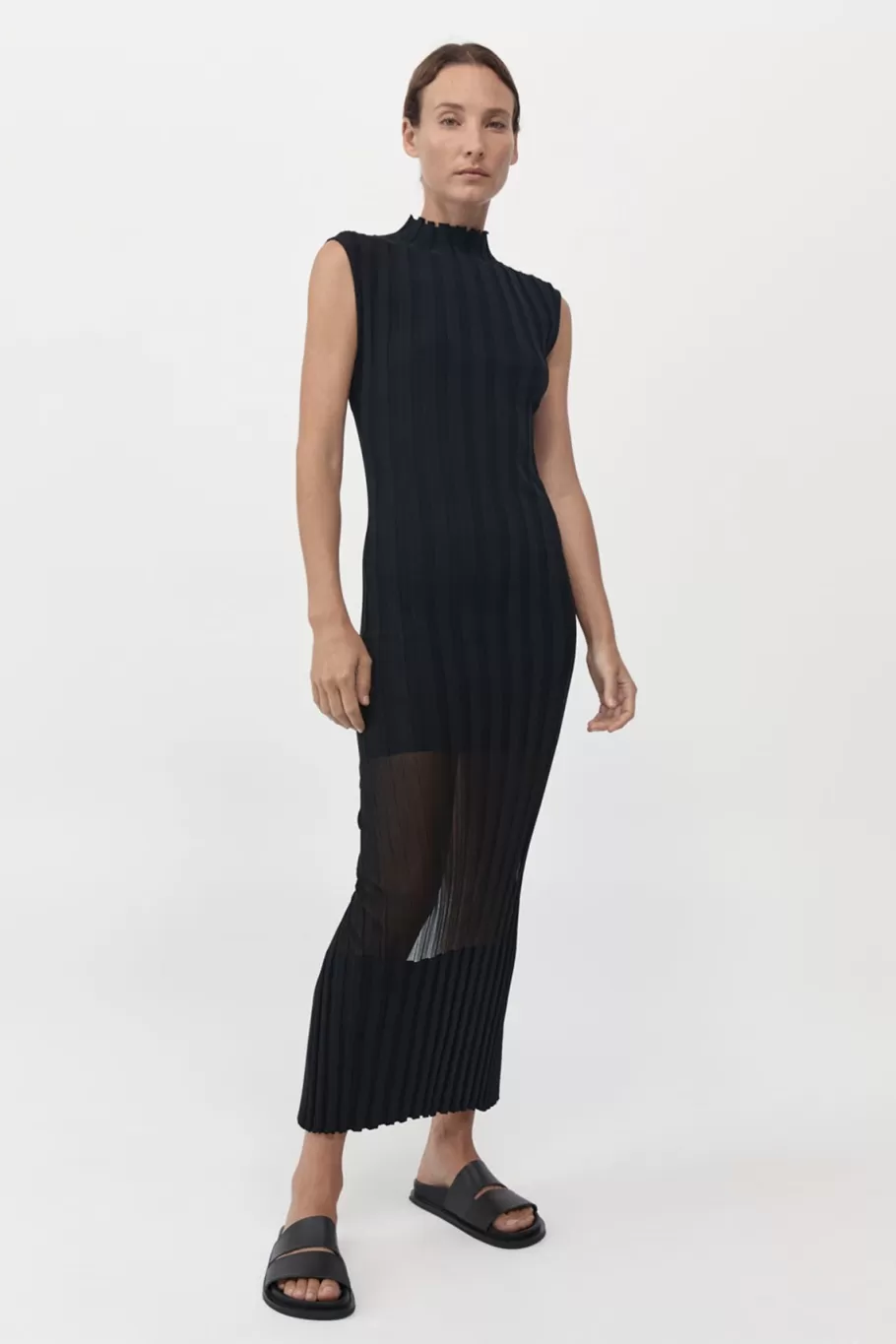 Dresses | Knitwear | St. Agni Fine Pleat Knit Dress - Black