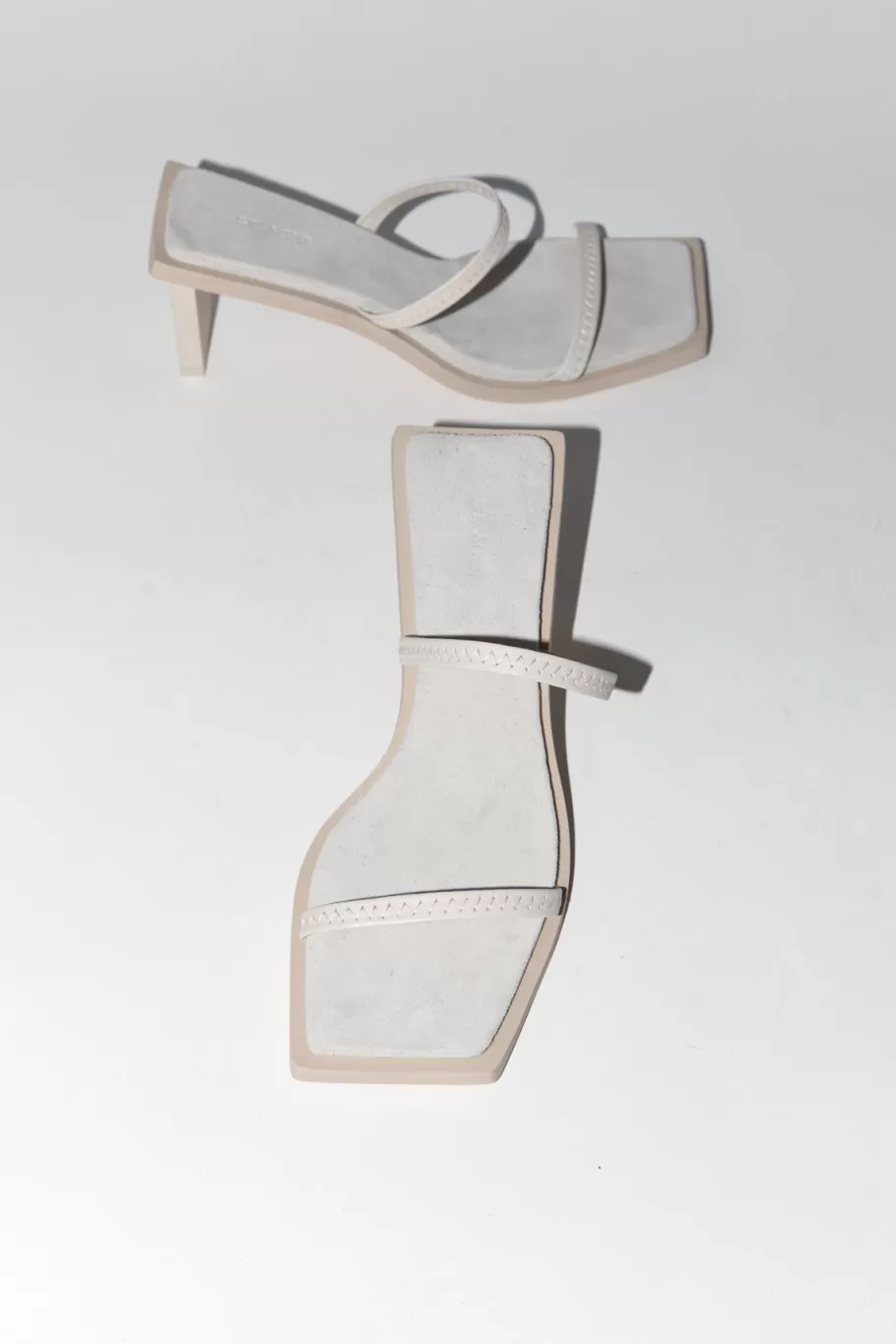 Heels | St. Agni Fine Strap Heel - COOL WHITE