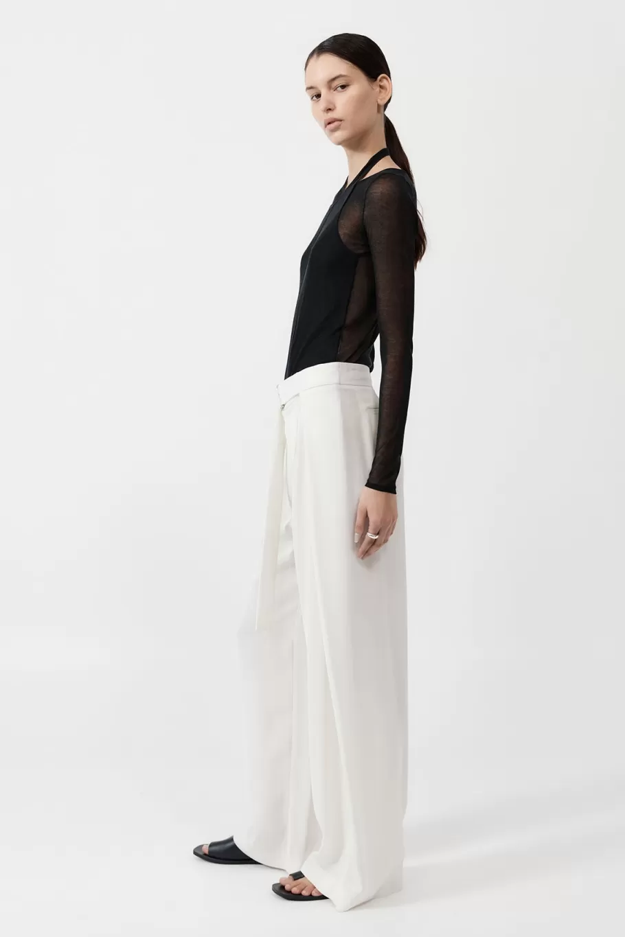 Tailoring | Pants | St. Agni Fold Trousers - OFF WHITE