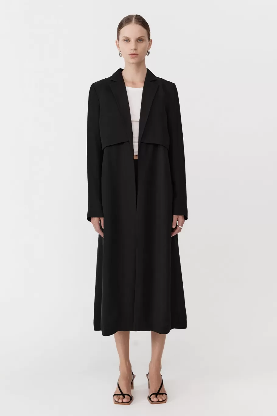 Outerwear | Tailoring | St. Agni Layered Summer Trench - Black