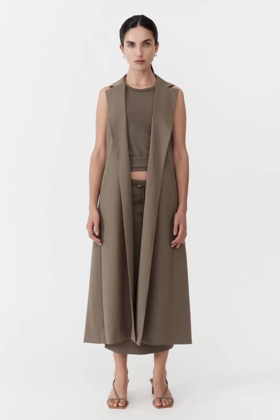 Outerwear | Tailoring | St. Agni Layered Wool Trench - Kelp