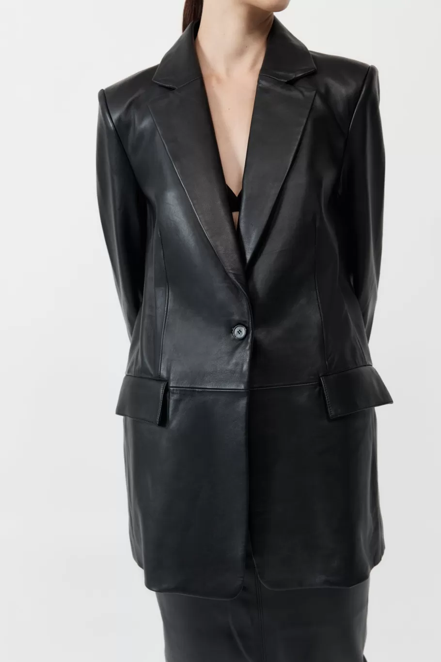 Leather | Outerwear | St. Agni Leather Blazer - Black