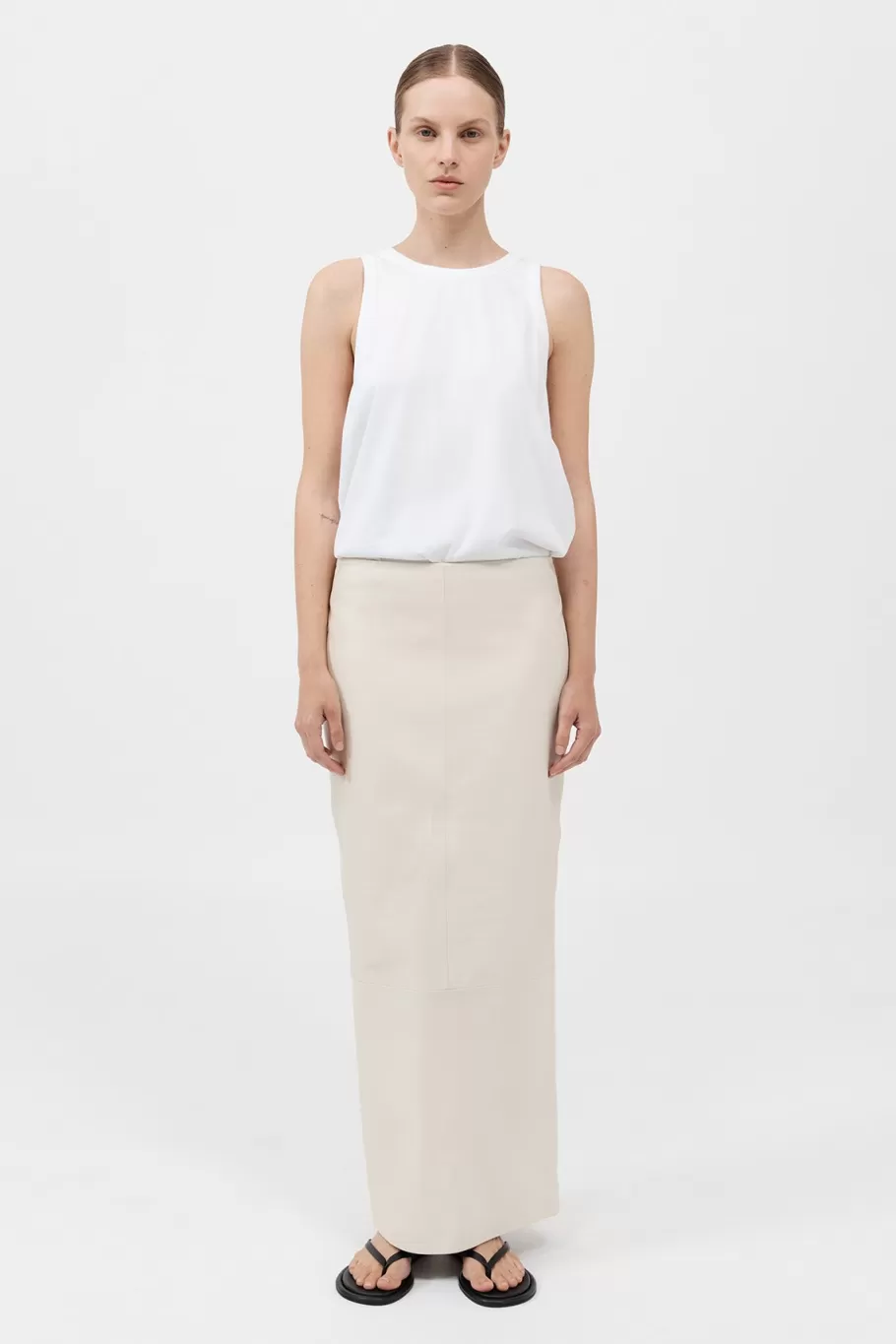 Leather | Skirts | St. Agni Leather Column Skirt - TOFU