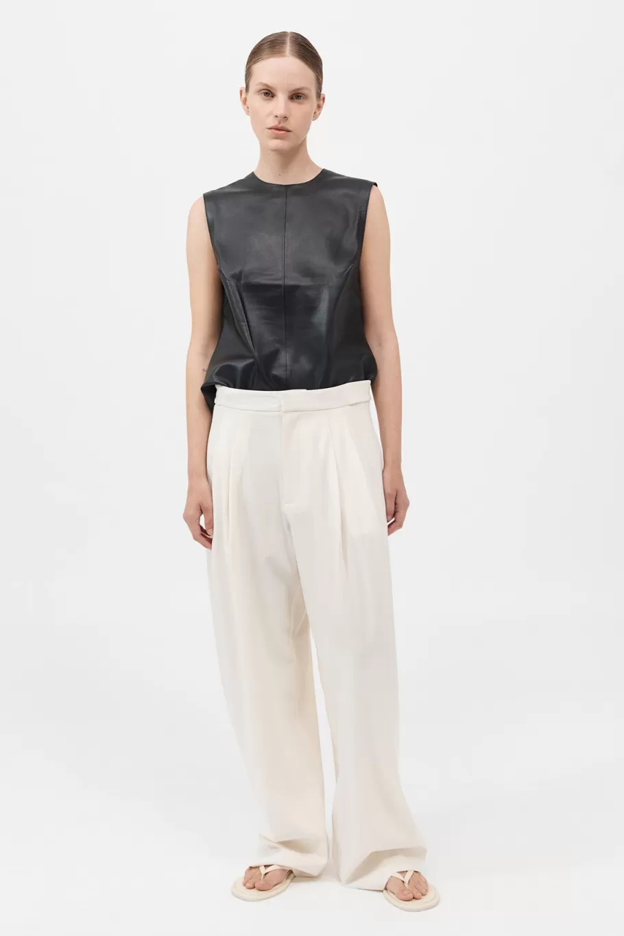 Leather | Tops | St. Agni Leather Top - BLACK