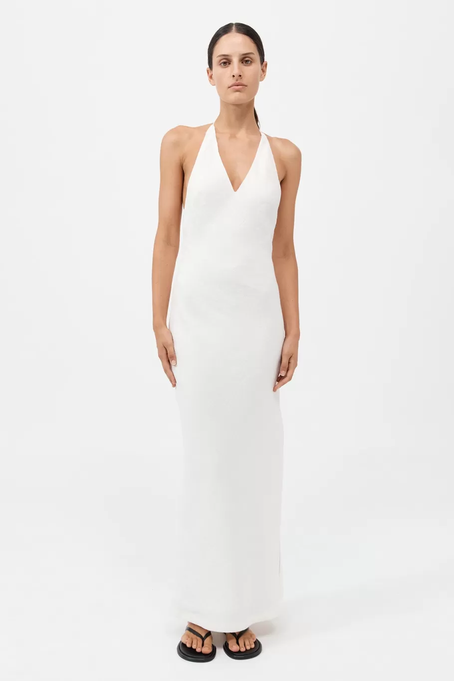 Dresses | St. Agni Linen Bias Halter Dress - IVORY