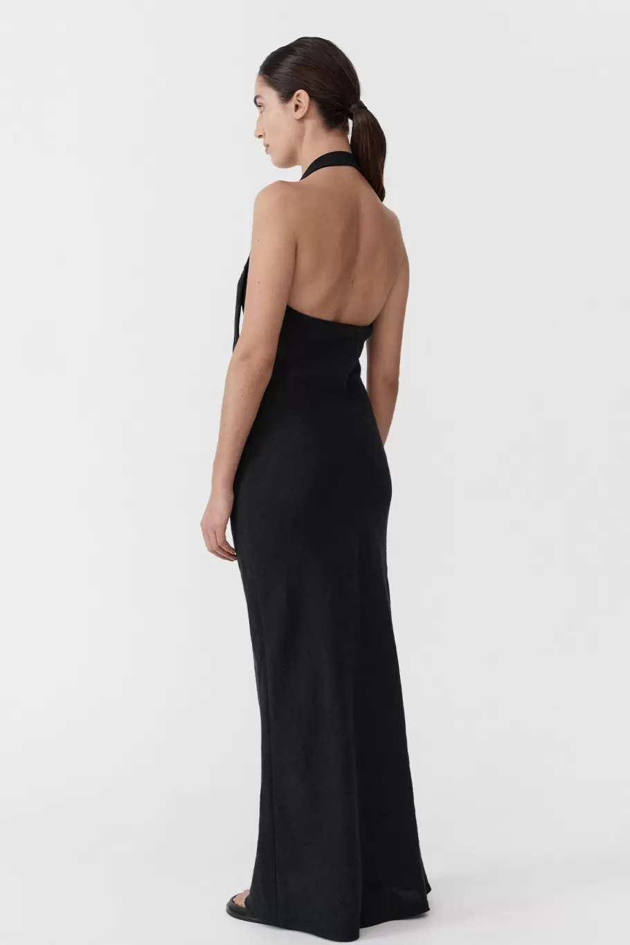 Dresses | Tailoring | St. Agni Linen Bias Maxi Dress - BLACK