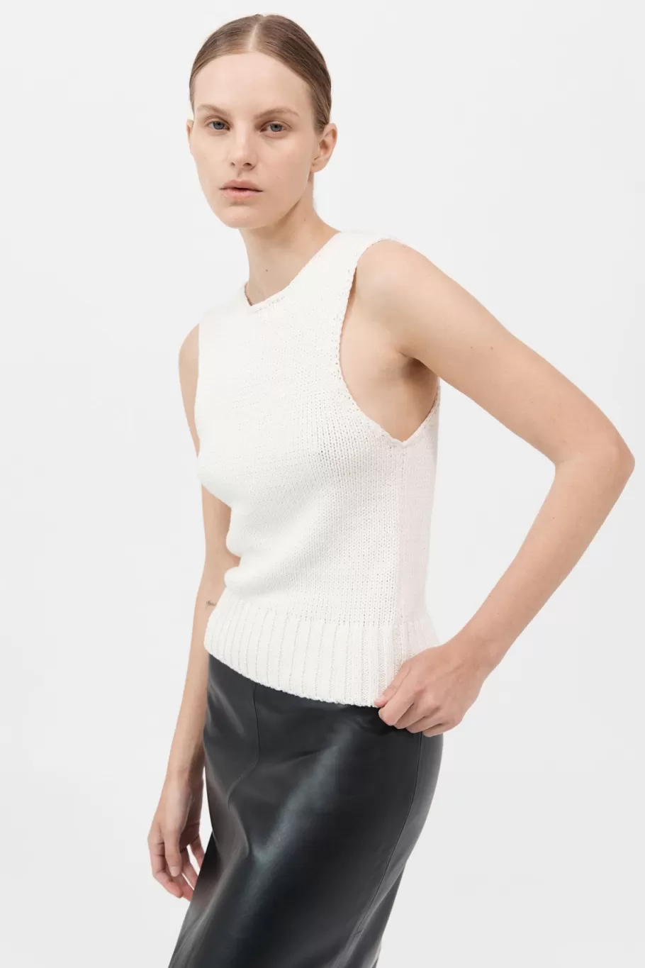 Basics | Tops | St. Agni Linen Silk Blend Tank - SALT