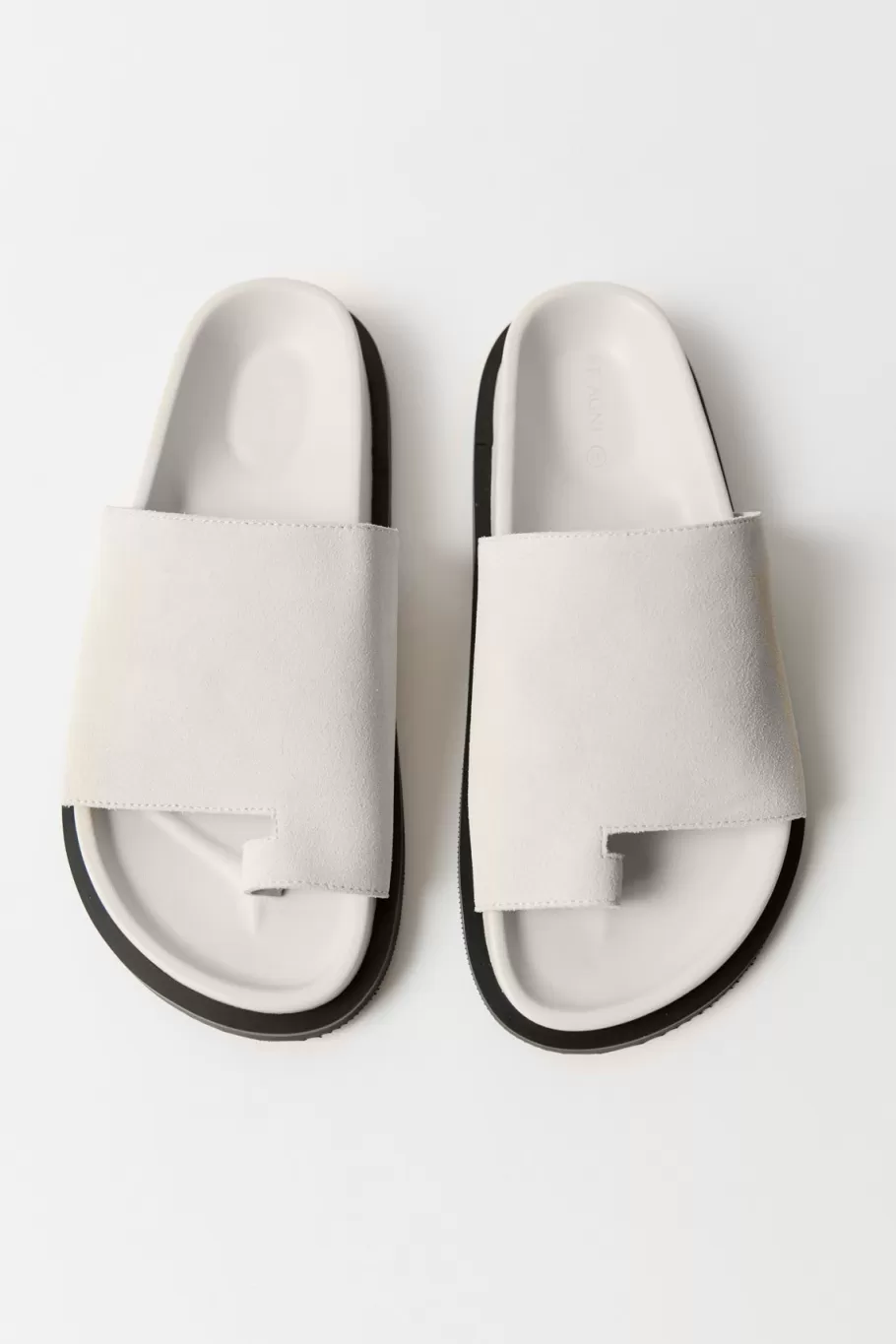 Unisex | Slides | St. Agni Loe Suede Slide - COOL WHITE