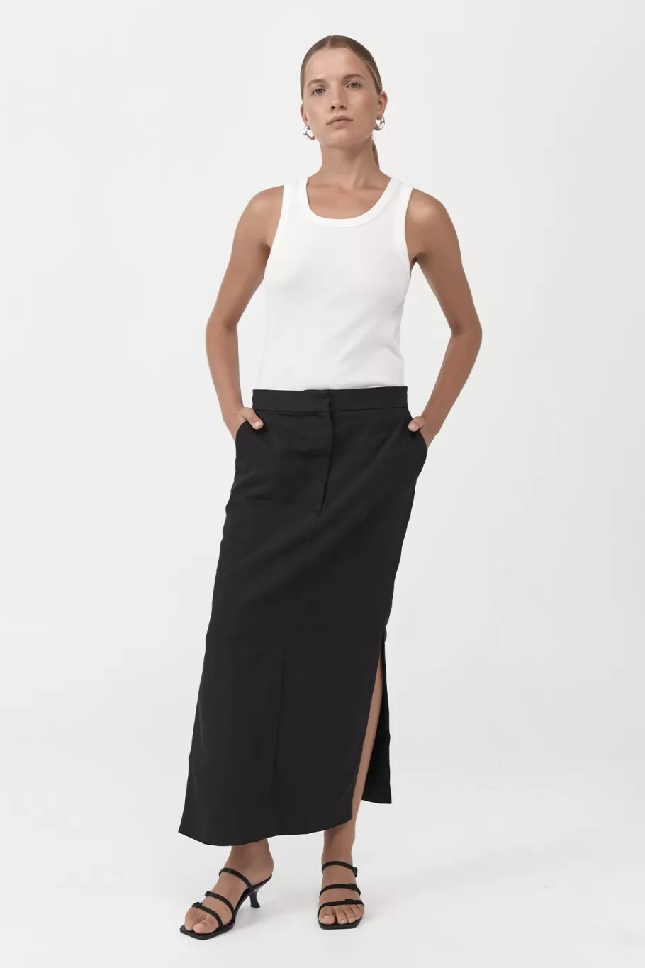 Skirts | St. Agni Low waisted Tailored Skirt - Black