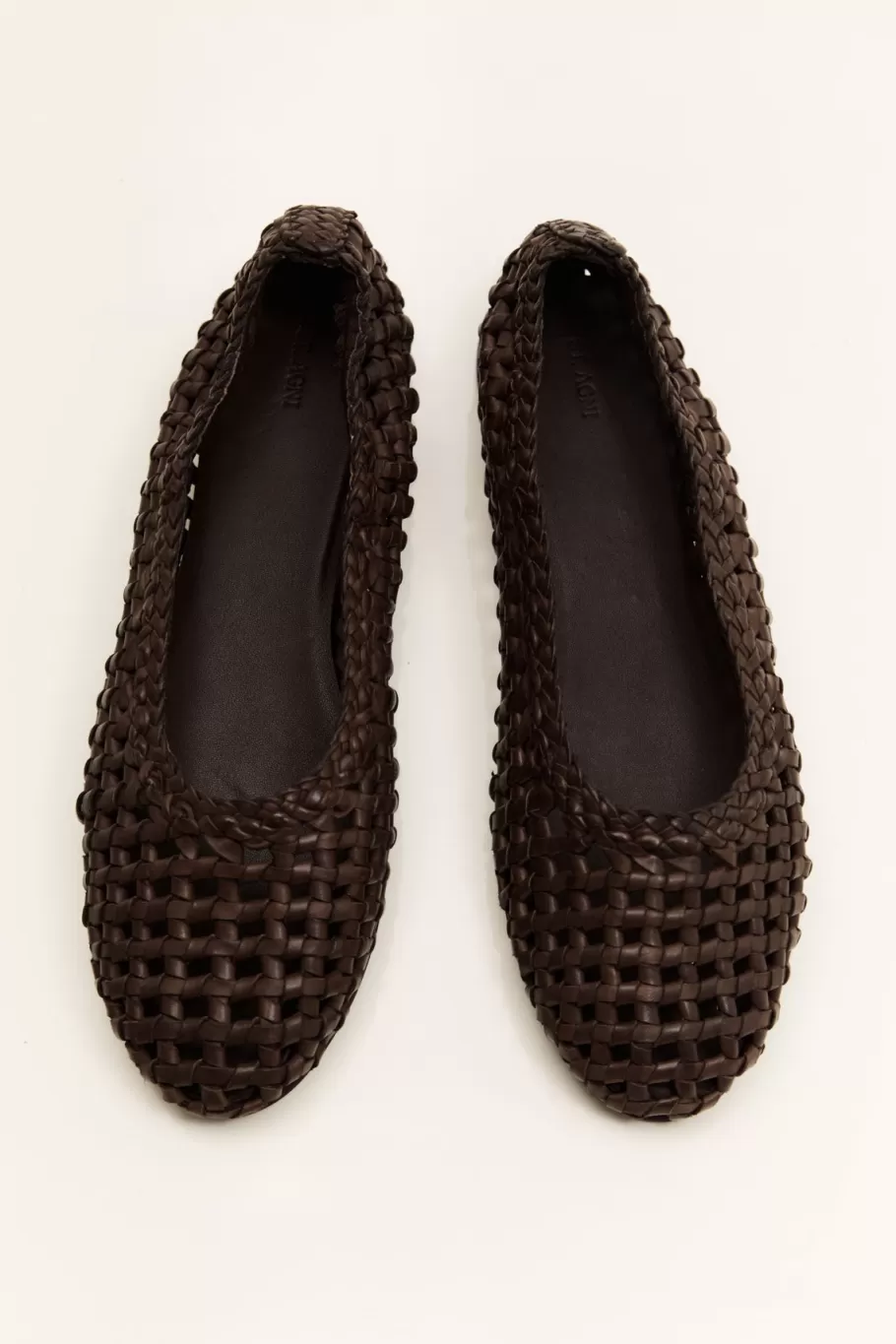 Flats | St. Agni Macrame Mesh Ballet Flats - CHOCOLATE