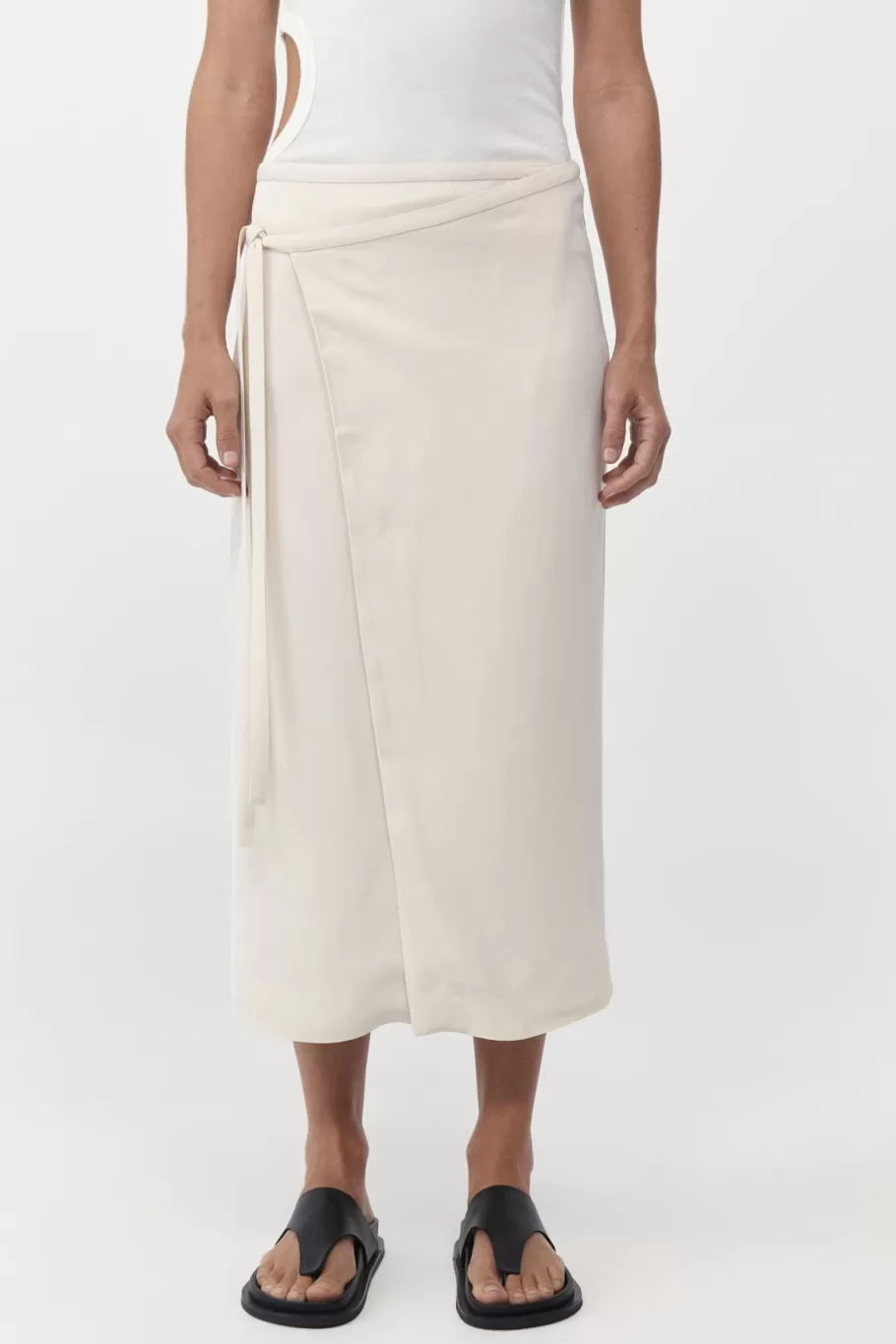 Skirts | St. Agni Midi Wrap Skirt - COOL WHITE