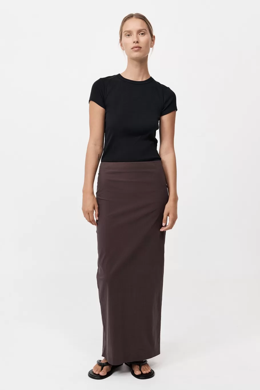 Skirts | St. Agni Minimal Column Skirt - CHOCOLATE PLUM