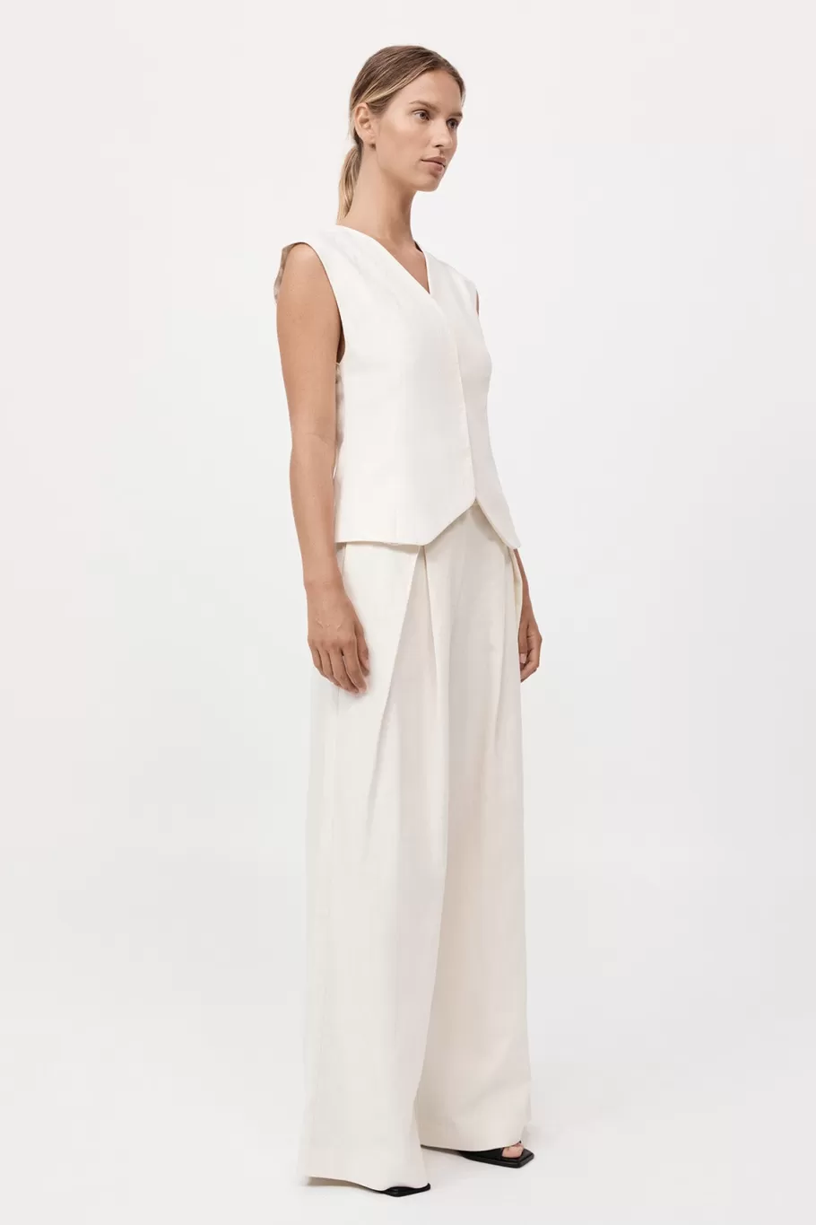 Tailoring | Pants | St. Agni Minimal Fold Trousers - Ivory