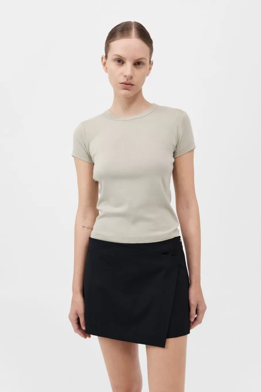 Basics | Tops | St. Agni Organic Cotton Baby Tee - MOSS GREY