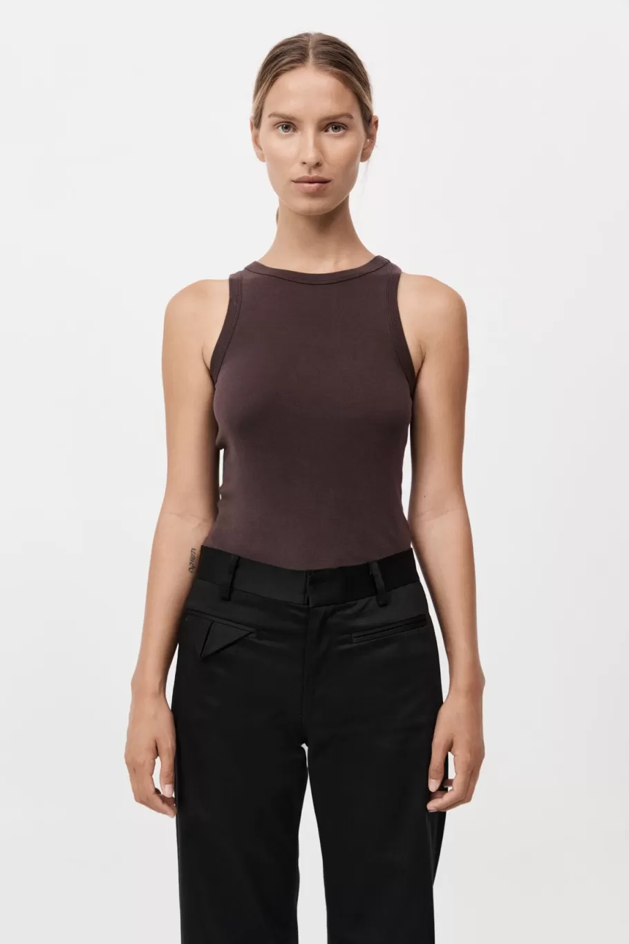 Basics | Tops | St. Agni Organic Cotton Bateau Tank - RAISIN