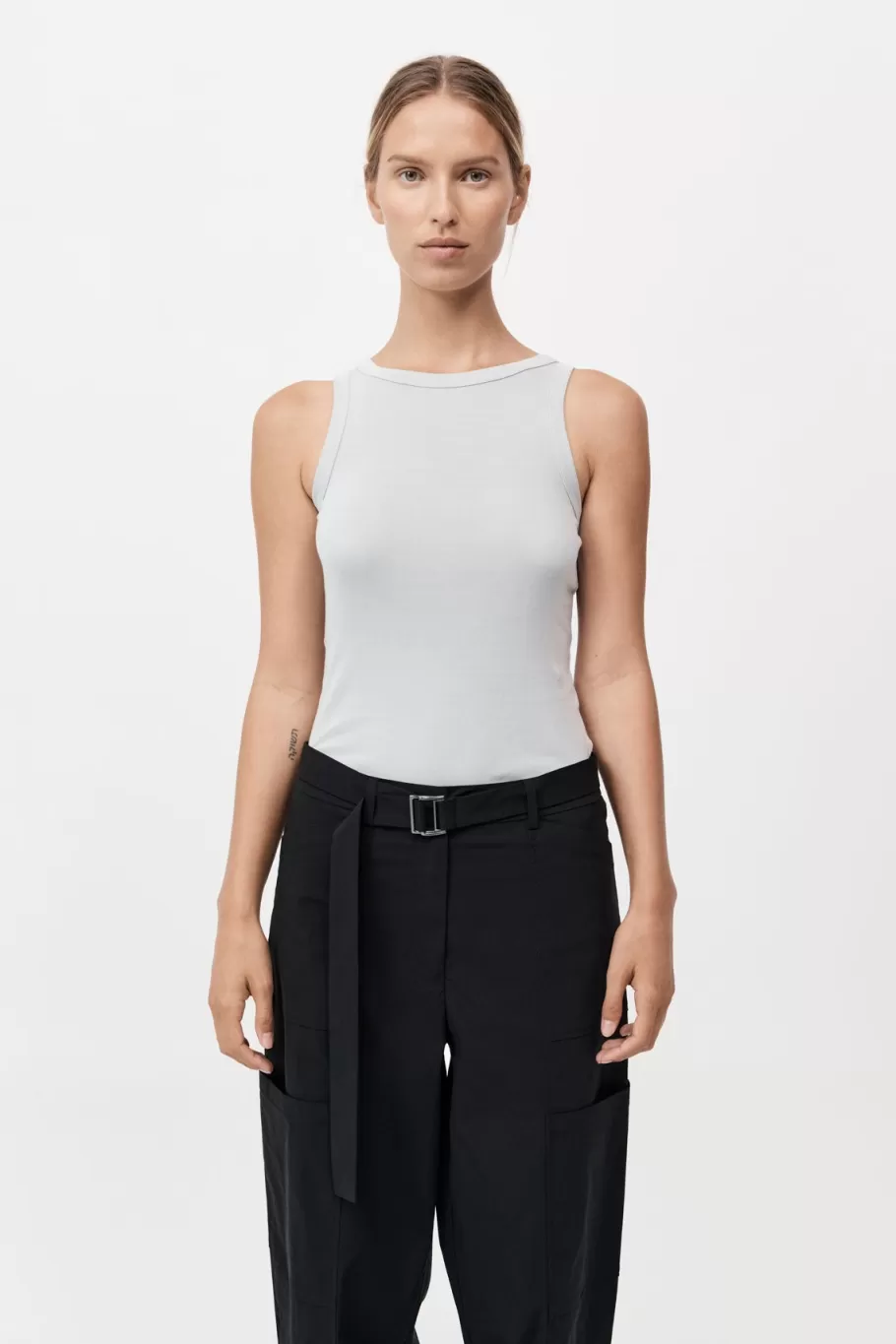 Basics | Tops | St. Agni Organic Cotton Bateau Tank - SILVER