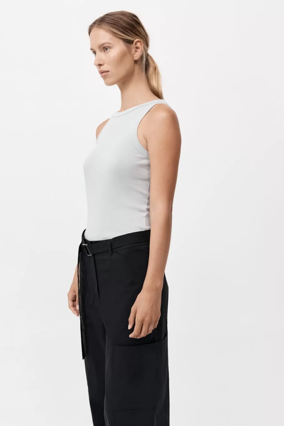 Basics | Tops | St. Agni Organic Cotton Bateau Tank - SILVER