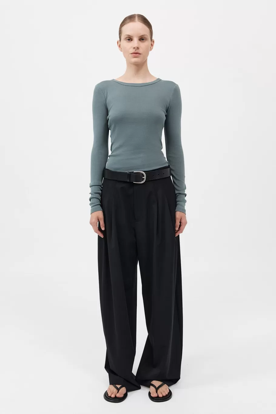 Basics | Tops | St. Agni Organic Cotton Long Sleeve Top - BALSAM GREEN